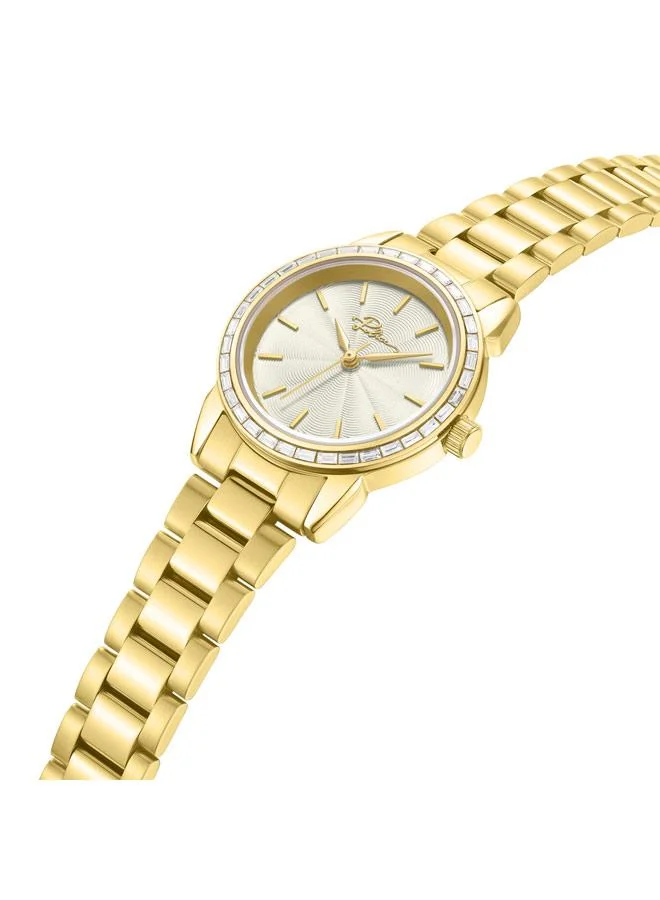 POLICE Miona Champagne Dial Stainless Steel Bracelet Analog Watch for Women, 30mm