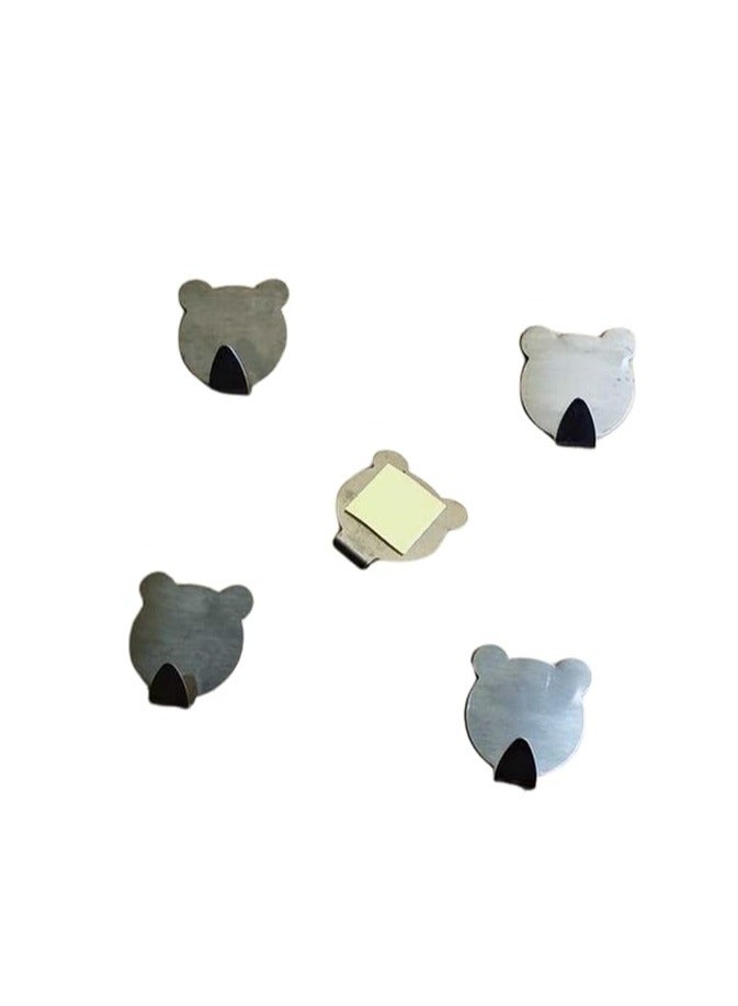 Self Adhesive Stainless Mini Hooks (Dobe 5 Pieces) - Image 2