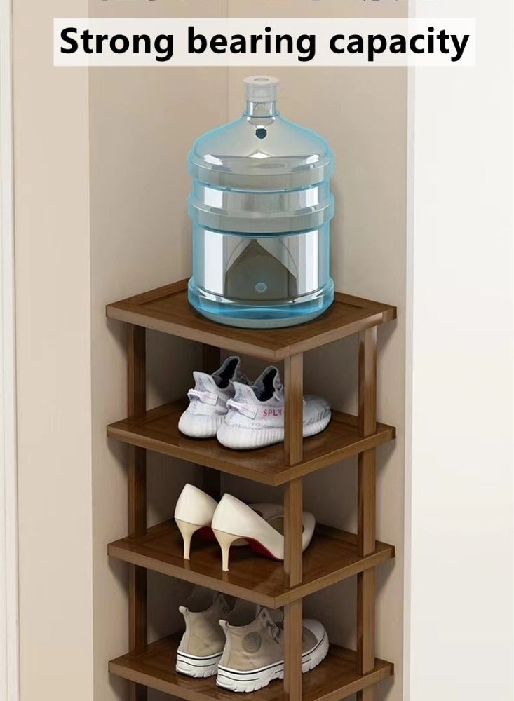 كوتيس 7 طبقات رف أحذية منظم بني طبيعي 25x23x109 سم - Image 3