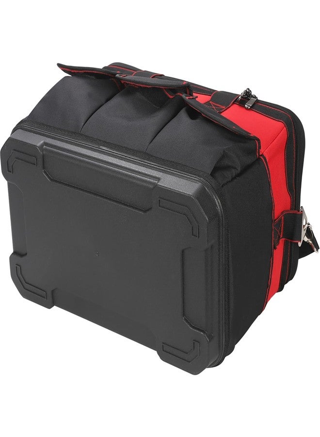 Heimerdinger 17 Inch Tool Bag with Adjustable Shoulder Strap,Wide Mouth Tool Bags,Heavy Duty Waterproof Tools Bag Organizer,Plastic Hard Bottom Base Tool Tote Bag for Men - Image 5