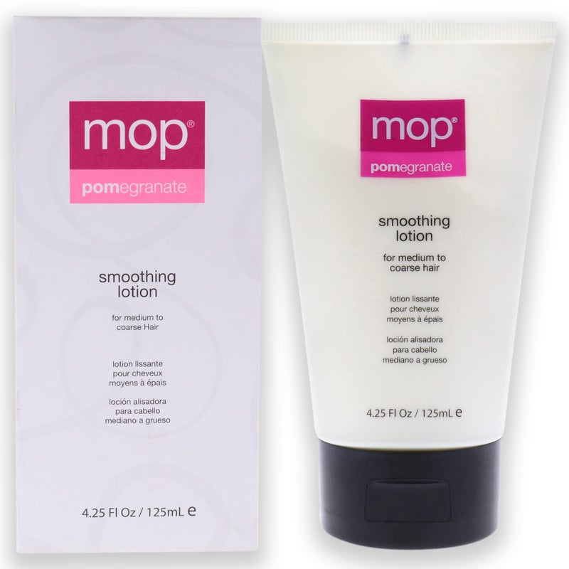MOP Pomegranate Smoothing Lotion For Medium to Coarse Hair, 4.25 Fl Oz., Heat Protectant, Reduces Frizz for Added Shine - Image 1