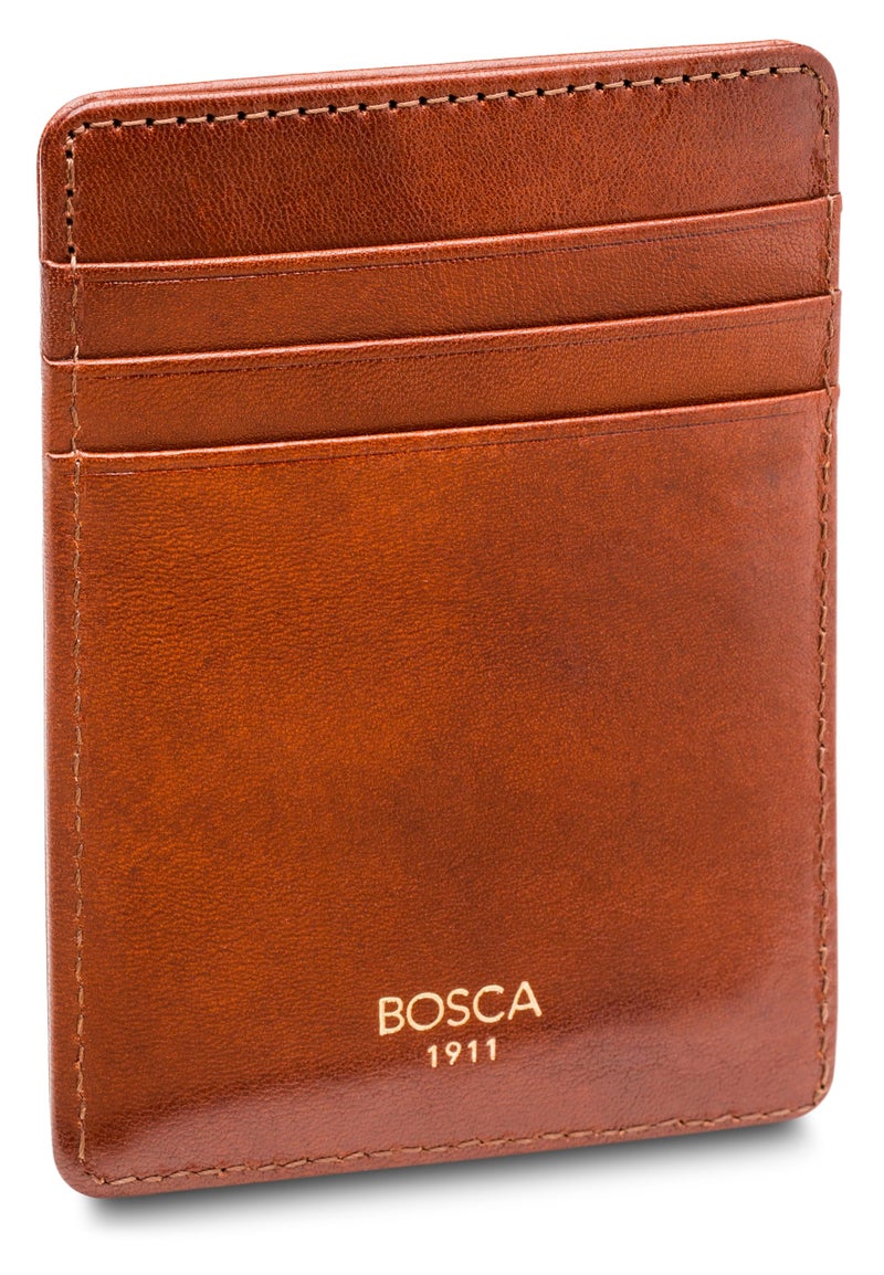 Bosca Old Leather RFID Blocking Front Pocket Wallet with Magnetic Money Clip - Leather Wallet for Men - Image 1