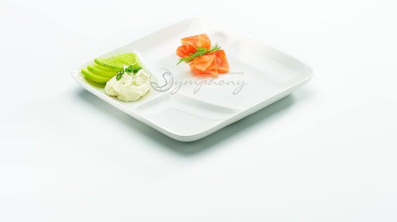 Symphony 3 Division Square Plate 18.5 x 18 x 2 cm