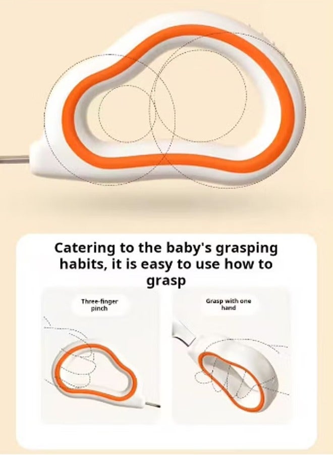 Baby Fork and Spoon Set, Stainless Steel Utensils Cutlery Kit with Travel Safe Carry Case for Toddler Self Feeding Learning,Baby Spoon and Fork Set for Baby Led Weaning Self-eat Training  - Image 5