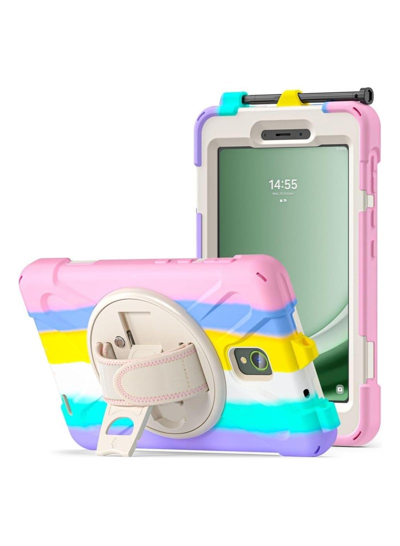 general Protective Case for Galaxy Tab Active 5 2024 / Active 3 2020 8.0-inch, Full Body Rugged Drop Proof Hybrid Shockproof Case with 360° Rotating Stand and Hand Strap  - Image 1