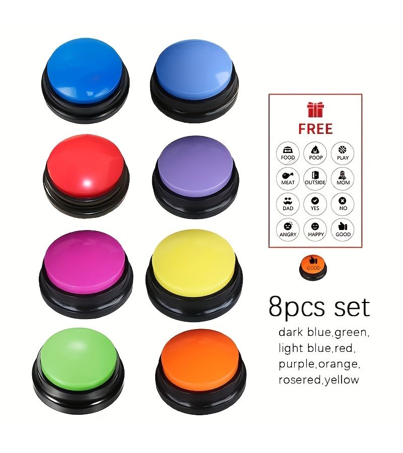 4 Pcs Dog Talking Buttons Interactive Pet Voice Recording Training Toys For Communication Development - Image 5