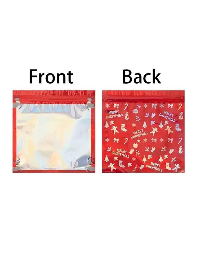 ٢٠ قطعة أكياس هدايا عيد الميلاد قابلة لإعادة الاستخدام ومحكمة الإغلاق شفافة لتخزين هدايا الحفلات والعطلات - Image 5