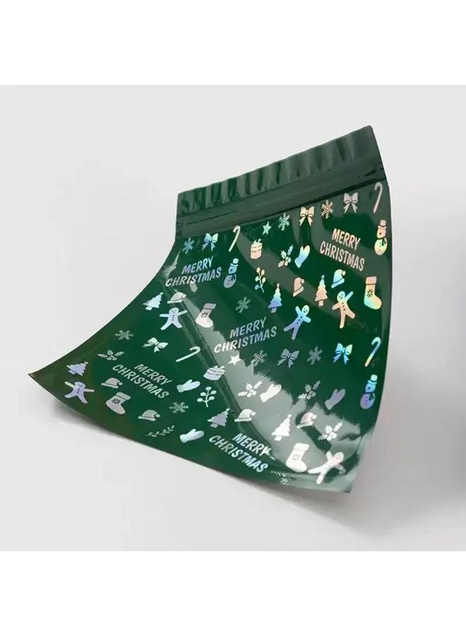 ٢٠ قطعة أكياس هدايا عيد الميلاد قابلة لإعادة الاستخدام ومحكمة الإغلاق شفافة لتخزين هدايا الحفلات والعطلات - Image 3