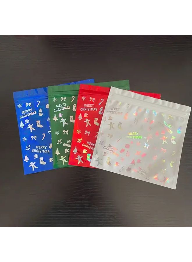 ٢٠ قطعة أكياس هدايا عيد الميلاد قابلة لإعادة الاستخدام ومحكمة الإغلاق شفافة لتخزين هدايا الحفلات والعطلات - Image 2