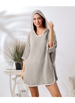 Destiny Hometex 4 Layer Muslin Hooded Adult Women's Poncho  - Image 5