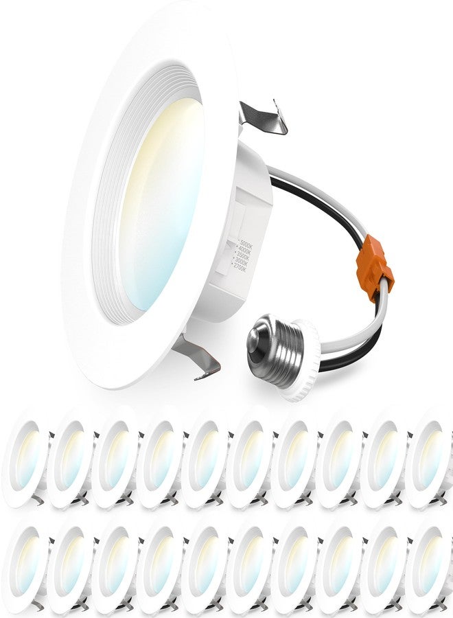 Sunco Lighting Sunco 20 Pack 4 Inch LED Recessed Lights, Retrofit Lighting LED Can Lights Downlight, 660LM, 2700K/3000K/3500K/4000K/5000K, Dimmable, Baffle Trim, 11W=60W, 50000 Lifetime Hours, Damp Rated UL - Image 1
