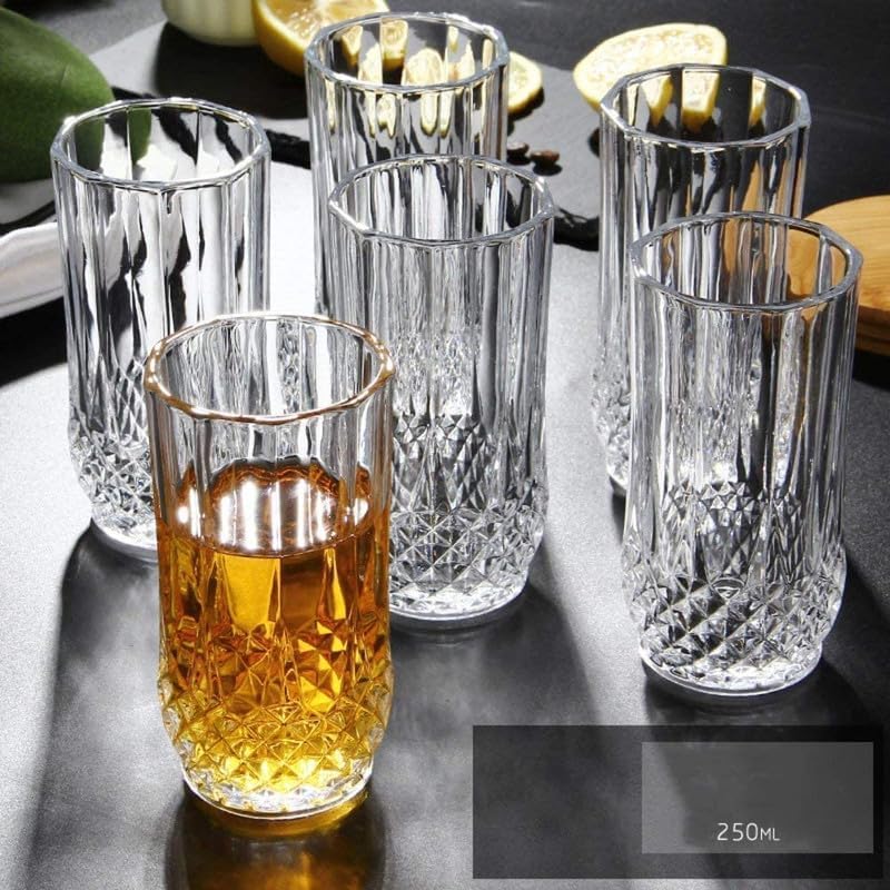 PrimeWorld Glassware Water/Juice Glass - 6 Pieces, Transparent, 300 ml - Image 4