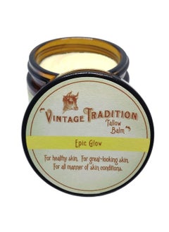 Vintage Tradition Epic Glow Beef Tallow Balm  Glow Boosting Moisturizer with Lavender Oil Myrrh Oil Manuka Face Oil and Fish Oils  Beef Tallow for Skin Care from Head to Toe 2 fl oz