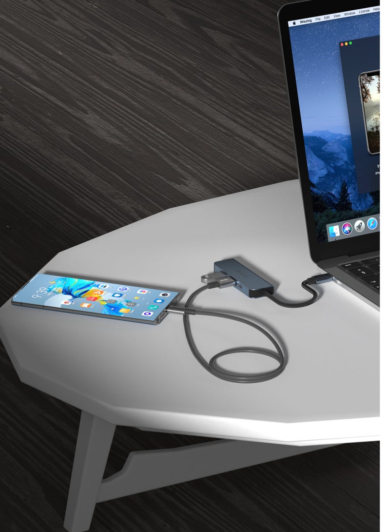 devia 4 in 1 Adapter; Type-C to USB & PD Adapter with HDMI HD Cable; SD TF Card Reader Slot, USB 3.0 Compatible with iPhone 15; MacBook Pro/Air, Galaxy S23; iPad Pro 2021 - Image 4