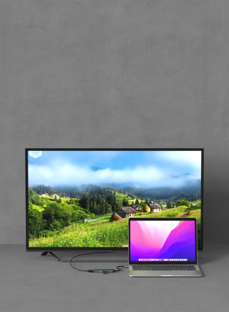 devia 4 in 1 Adapter; Type-C to USB & PD Adapter with HDMI HD Cable; SD TF Card Reader Slot, USB 3.0 Compatible with iPhone 15; MacBook Pro/Air, Galaxy S23; iPad Pro 2021 - Image 5