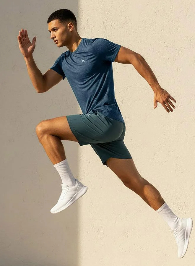 Splash Active Blue Men Performance Soft Touch T-shirt for Men | Best Price UAE