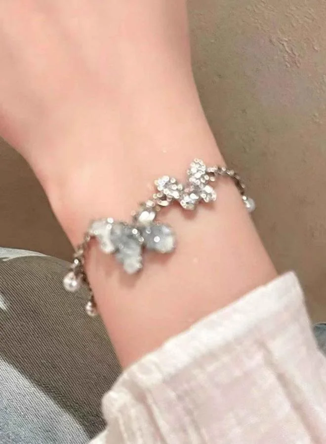 Take Two  Butterfly and Faux Pearl Detail Bracelet for Women | Best Price UAE
