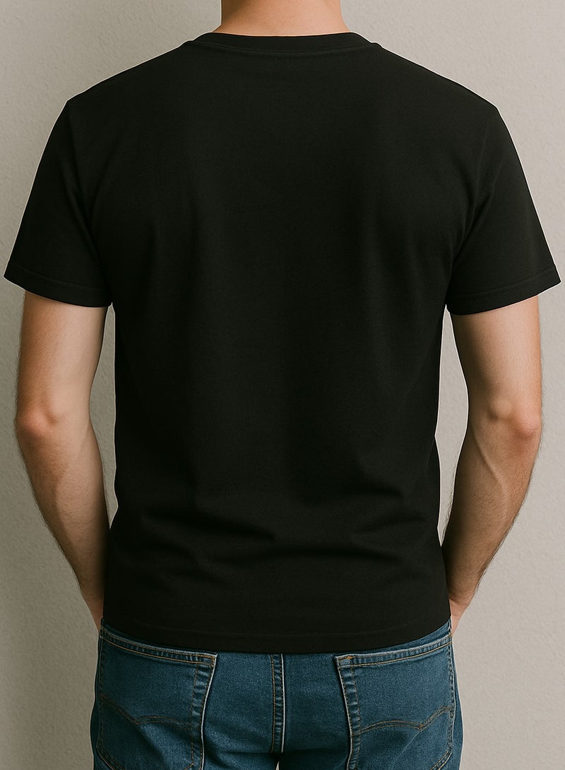 Happy New Year 2026 Graphic T-Shirt - Black - Neon Fireworks Print-Unisex Tshirt - Image 3