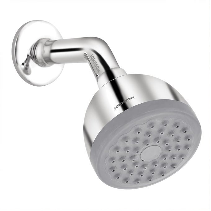 DEW SINGLE FLOW ROUND OVERHEAD SHOWER WITHOUT SHOWER ARMABS MATERIALROTATING HEAD OVERHEAD SHOWERSINGLEFLOW SETTING ANTICORROSIONEASYCLEAN1 YEAR WARRANTYS0816CAMZ CHROME