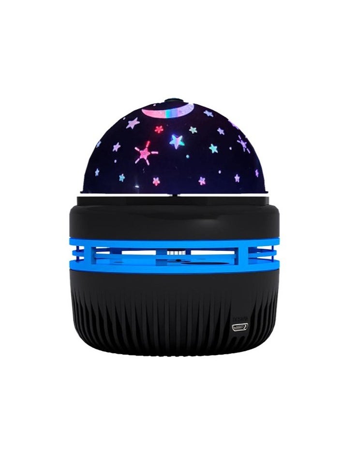 Gasin - Water Ripple Star Projection Lamp Remote Control Plug-In Use or Rechargeable Bedside Night Light Ambient Lamps Hundred Stars Gifts - Image 1