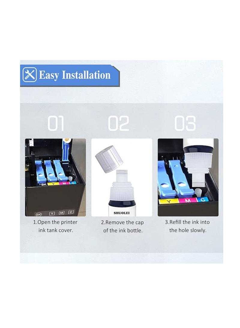 Terabyte GT53XL 135ml GT52 70ml for HP Printer DeskJet Smart GT Tank (All-Pack of 4)  - Image 3