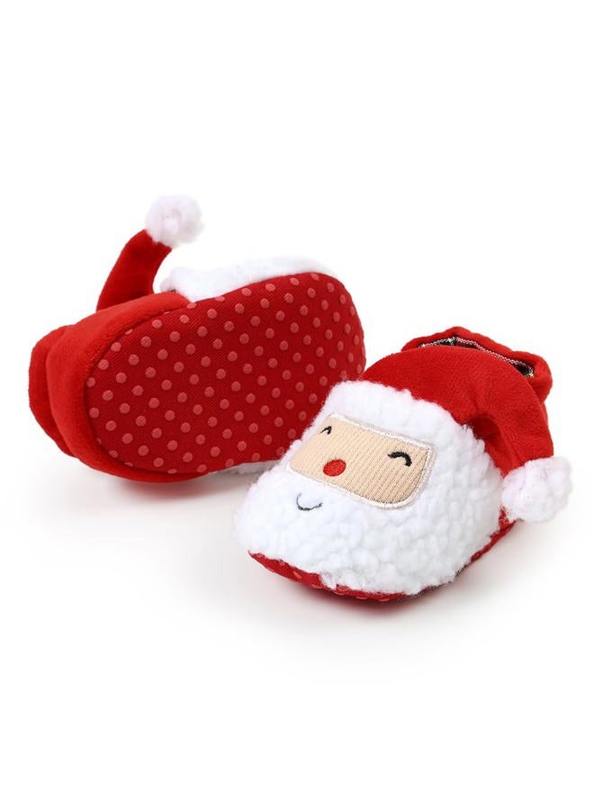 GDSDYM Baby Christmas Booties Cozy Slippers Soft Baby Shoes Winter Warm Infant Newborn Crib Sock Shoes First Walkers - Image 1
