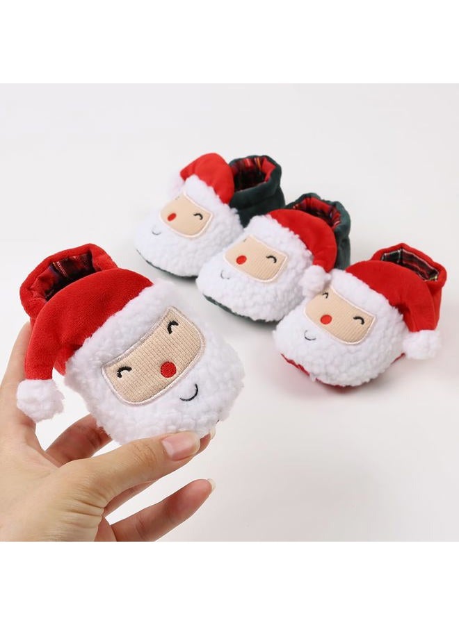 GDSDYM Baby Christmas Booties Cozy Slippers Soft Baby Shoes Winter Warm Infant Newborn Crib Sock Shoes First Walkers - Image 3