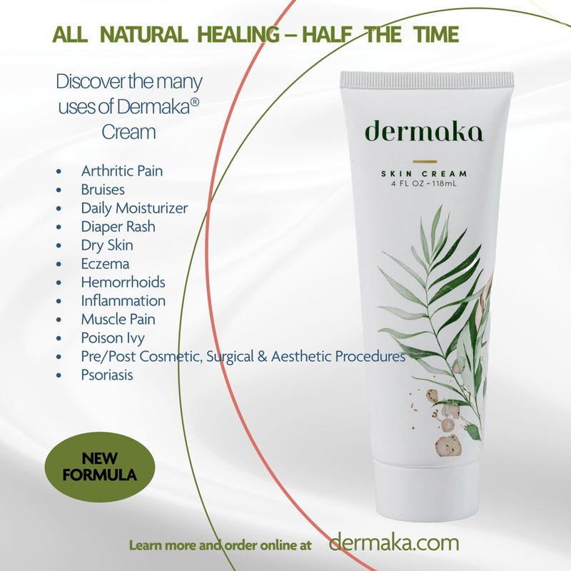 Dermaka All-Natural Arnica Skin Cream 4 oz â€“ Dermatologist Tested Formula for Bruising, Swelling & Dryness â€“ Enriched with Chamomile, Green Tea & Vitamins A & E â€“ Smooth, Non-Greasy Texture - Image 3