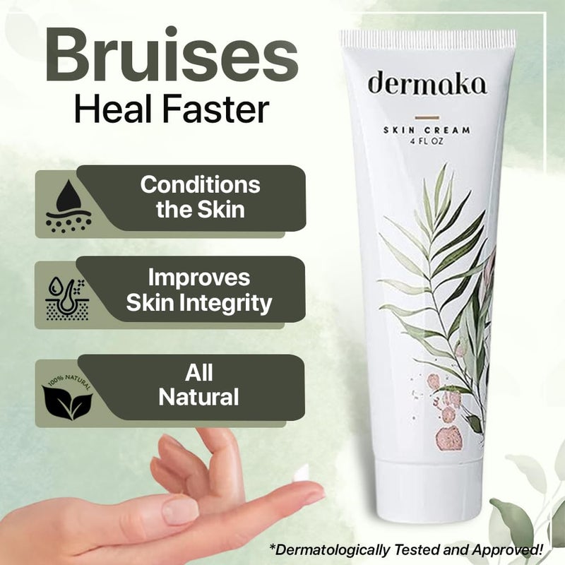 Dermaka All-Natural Arnica Skin Cream 4 oz â€“ Dermatologist Tested Formula for Bruising, Swelling & Dryness â€“ Enriched with Chamomile, Green Tea & Vitamins A & E â€“ Smooth, Non-Greasy Texture - Image 4