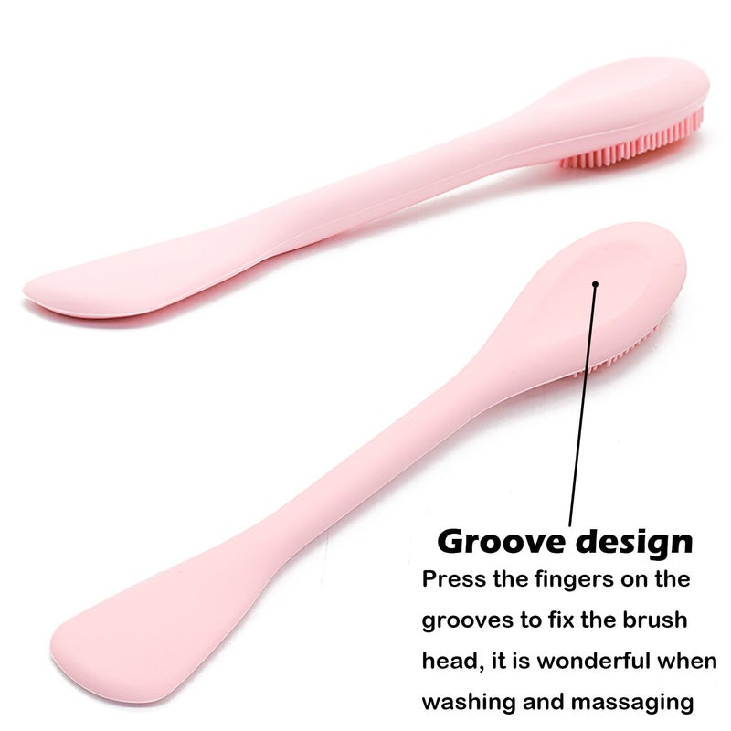 RamPula Facial Cleansing Brush, 2 in 1 Silicone Face Mask Brush & Face Scrubber, For Exfoliating, Massaging, Remove Blackheads, Makeup Skincare Removal, Applicator for Mud, Clay, Body Lotion, DIY Mask - Image 4