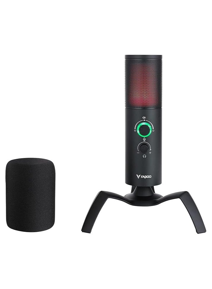 Rapoo VS500 LED Dual Directional Gaming Microphone With Stand 11839 - Image 1
