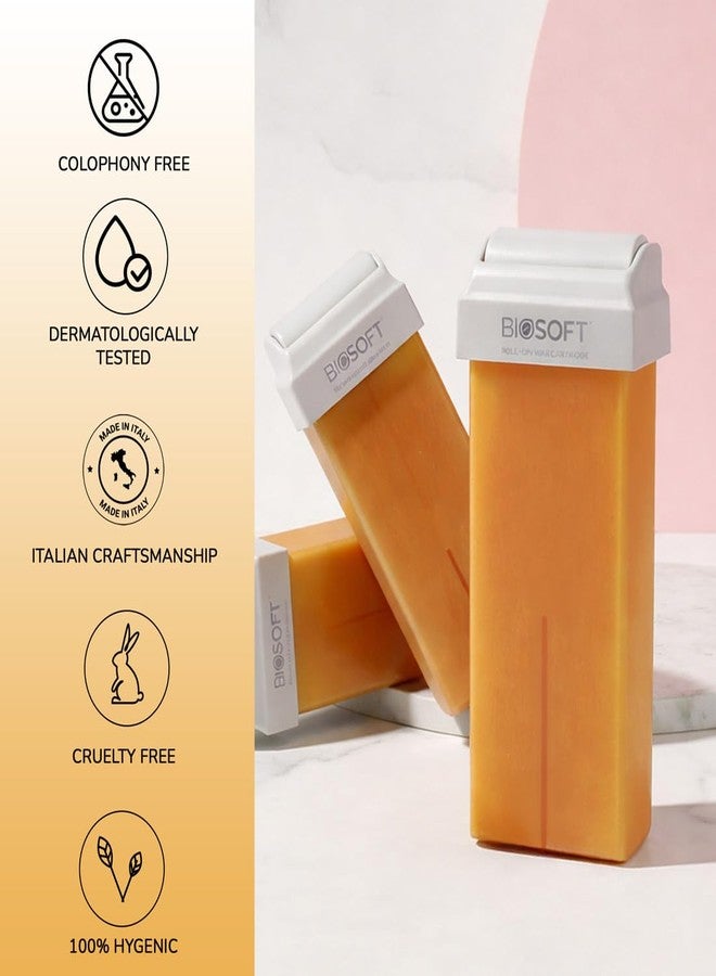 Biosoft Gold Roll-On Cream Wax Cartridge 100ml | Glyceryl Rosinate Skin Conditioning Formula with UV Protection | Painless Hair Removal Wax for Sensitive Skin | Long-Lasting Results For Full Body - Image 5