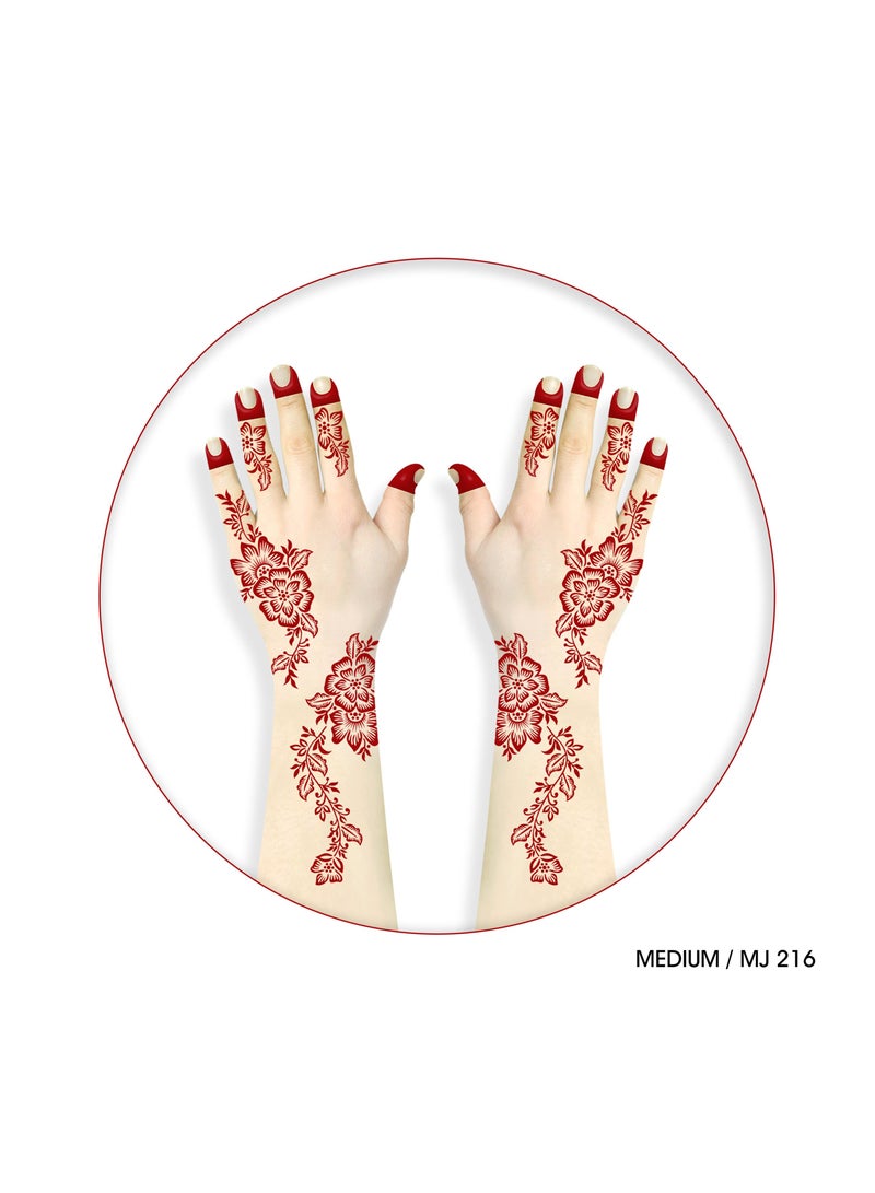 ملصق تصميم الحناء ماجارات للبالغين - متوسط / MJ216 - Image 2