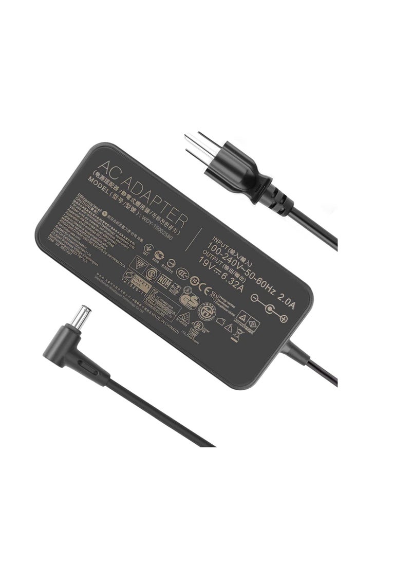 Terabyte 120W 19V 6.32A Charger AC Adapter compatible with ASUS TUF Gaming FX705GM FX705GE FX705GD FX505 FX505GD FX505GE FX505GD FX505DY FX705DY FX505GM TUF705GD - Image 1