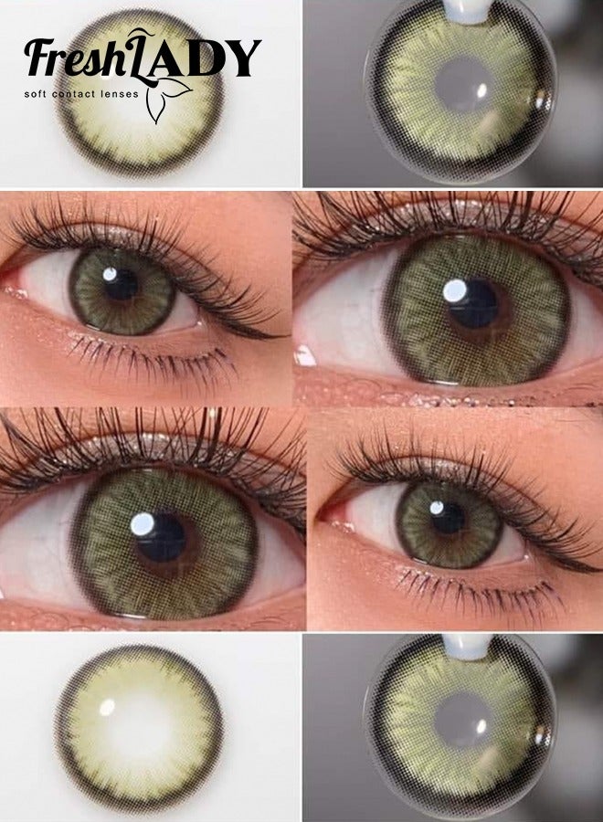 Freshlady Dawn Green Colored Contact Lenses, Yearly Disposable, Natural Daily Wear - Image 5