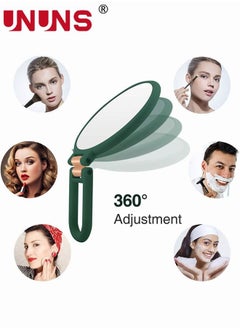 UNUNS Mirror With Stand,2-In-1 Table And Hand Held Mirror,1X 15X Magnifying Foldable Double Side Mirror,Army Green 24x13.5 Centimeter  - Image 4