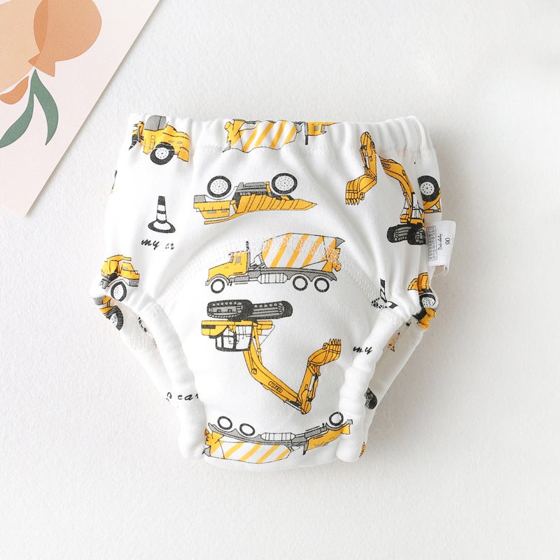 New Cotton Baby Training Pants Waterproof Breathable Engineering vehicle 