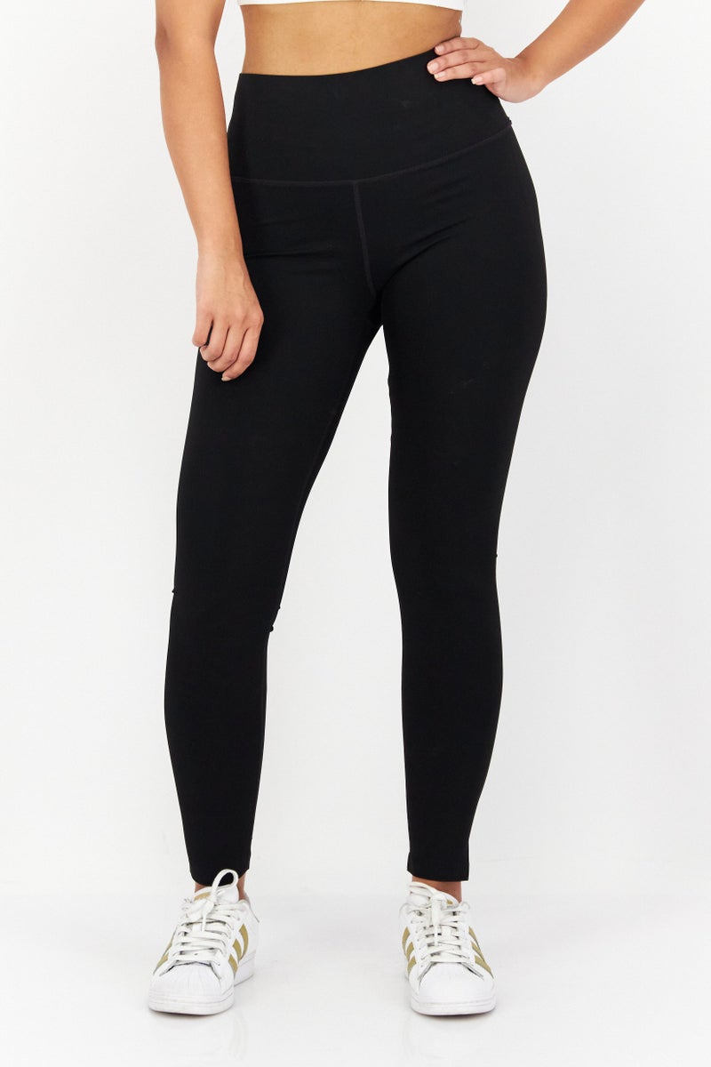 Tchibo Women Sportswear Fit Plain Training Tight, Black - Image 1