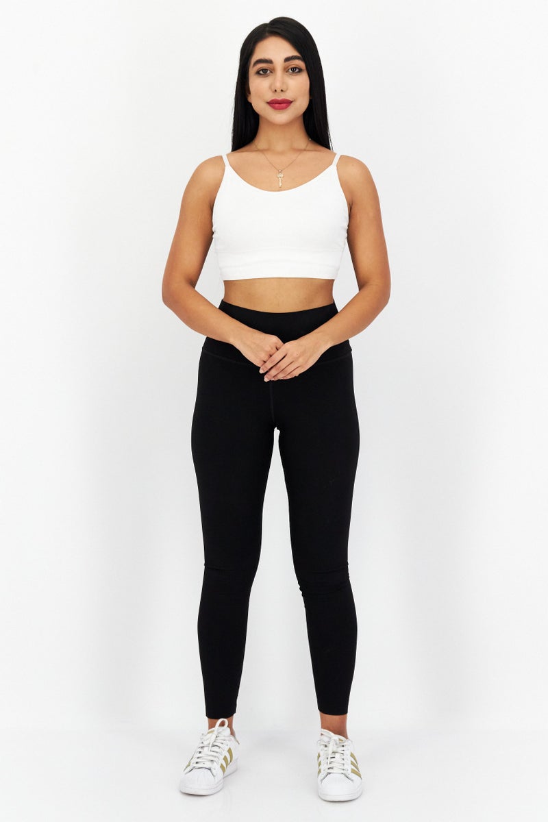 Tchibo Women Sportswear Fit Plain Training Tight, Black - Image 2