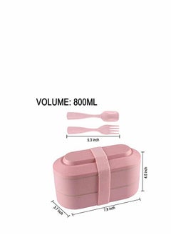 KASTWAVE Bento Box Lunch Box, 2-In-1 Stackable Lunch Containers with Utensils and Nylon Sealing Strap, BPA-Free for Kids/Adults for Men/Women Microwave, Dishwasher & Freezer Safe  - Image 2