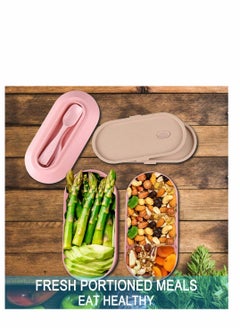 KASTWAVE Bento Box Lunch Box, 2-In-1 Stackable Lunch Containers with Utensils and Nylon Sealing Strap, BPA-Free for Kids/Adults for Men/Women Microwave, Dishwasher & Freezer Safe  - Image 4