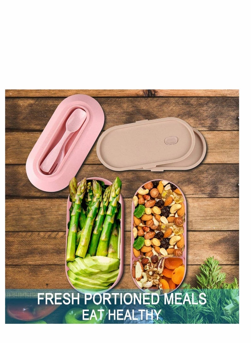 KASTWAVE Bento Box Lunch Box, 2-In-1 Stackable Lunch Containers with Utensils and Nylon Sealing Strap, BPA-Free for Kids/Adults for Men/Women Microwave, Dishwasher & Freezer Safe - Image 4