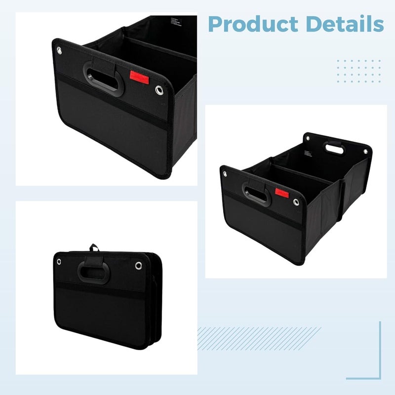 Black Cargo Container Trunk Organizer, Utility Bag: 18.3 X 12.8 X 8.9 In - Image 3