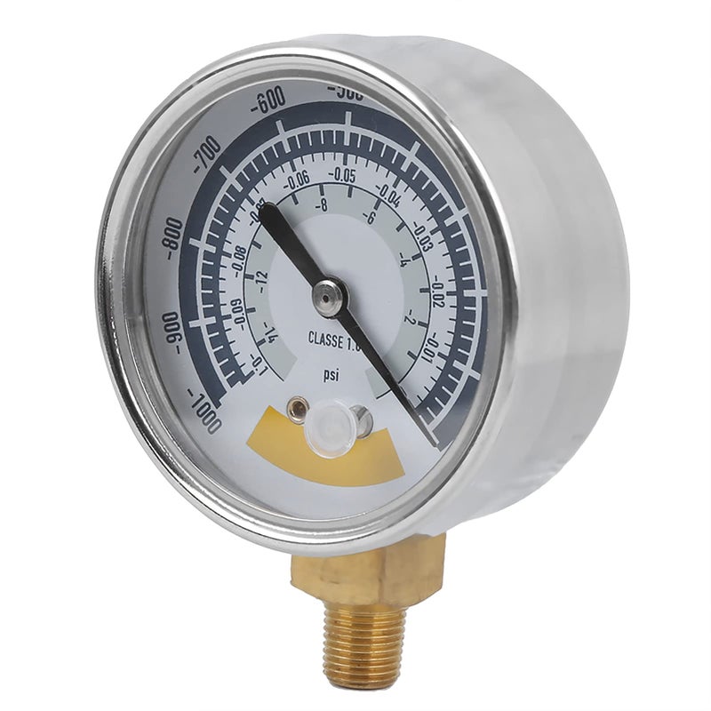 Stainless Steel Vacuum Pump Pressure Gauge 0 14psi NPT 1 8in for Home Water Measurement - Image 2