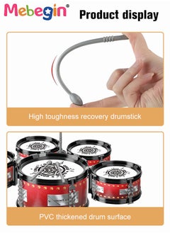 Kids Jazz Drum Set with 5 Drums, Musical Instrument Toy,  Toddler Education Musical Toys, Fine Workmanship and Smooth Edge, Suitable for Beginner and Kids to Practice, Perfect Gift for Boys and Girls, 40*28*46cm - pzsku/Z7AAC9C3ED17672EF3FEAZ/45/_/1715399244/462cf1cf-bc91-41a5-acaa-e4fe0eb37b95