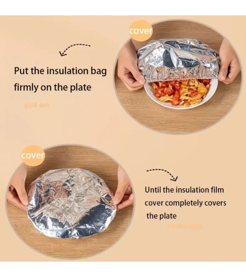 9pc Food Grade Aluminum Foil Cling Film Plastic Wrap With Insulated Lid - Image 4