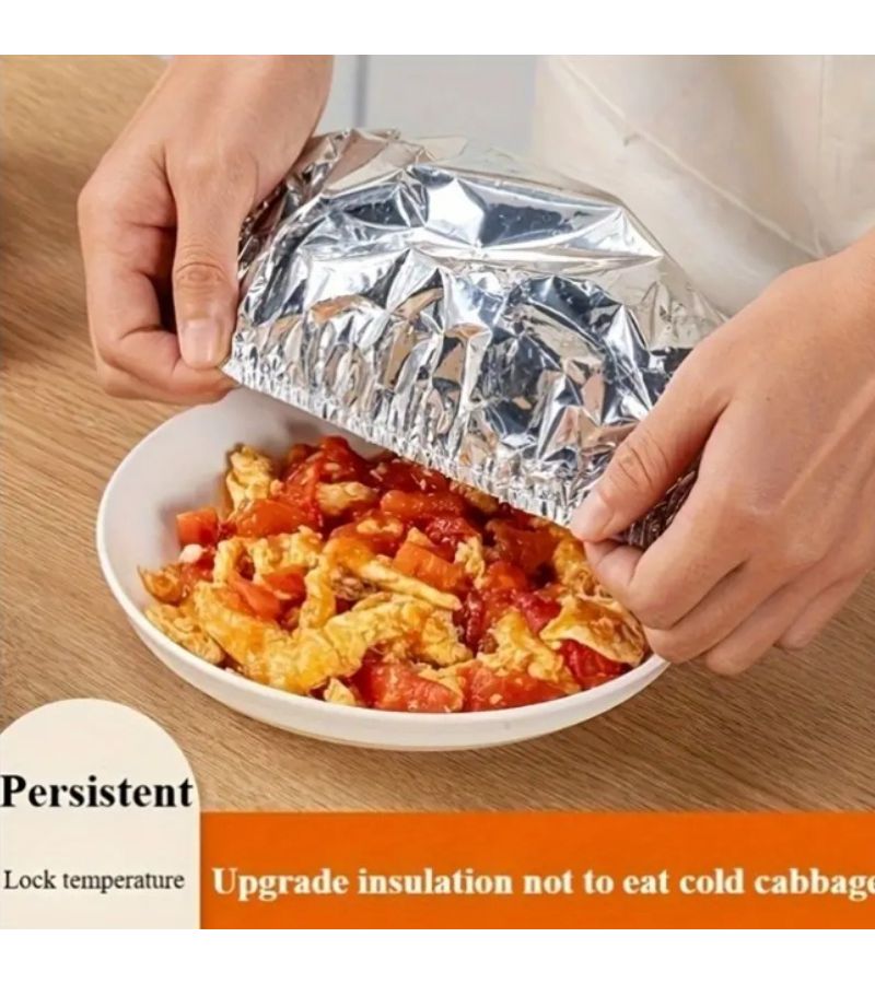 9pc Food Grade Aluminum Foil Cling Film Plastic Wrap With Insulated Lid - Image 3