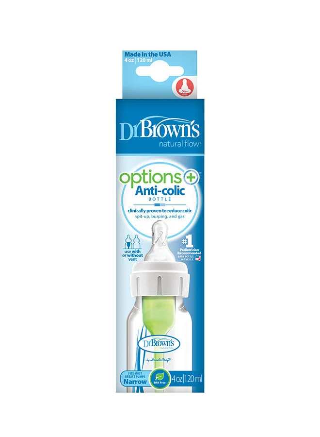 دكتور براونز 4 Oz/120 Ml Anti-Colic Pp Narrow Options+ Bottle, 1-Pack