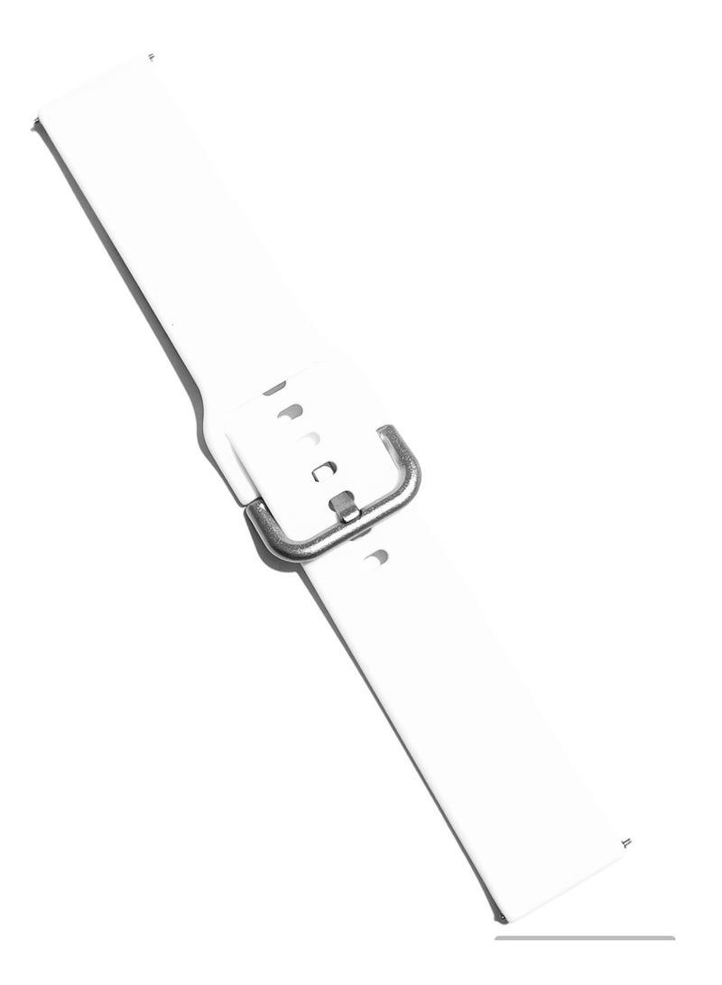 Replacement Silicone Sport Strap 20mm For Amazfit GTS 4/GTS 4 Mini/GTS 3 - White - Image 4