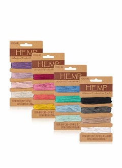 Excefore 16 Colors Thread Cord for Jewelry Making, Multi-Color Flax String Cord, Natural Twine Cord Rope String for Handmade Bracelets Keychains Craft Making Accessories, 1 mm, 80 Yards in Total (Colorful)  - Image 1
